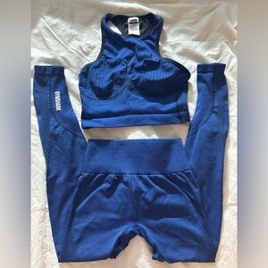 Gymshark Navy and Black Striped Activewear